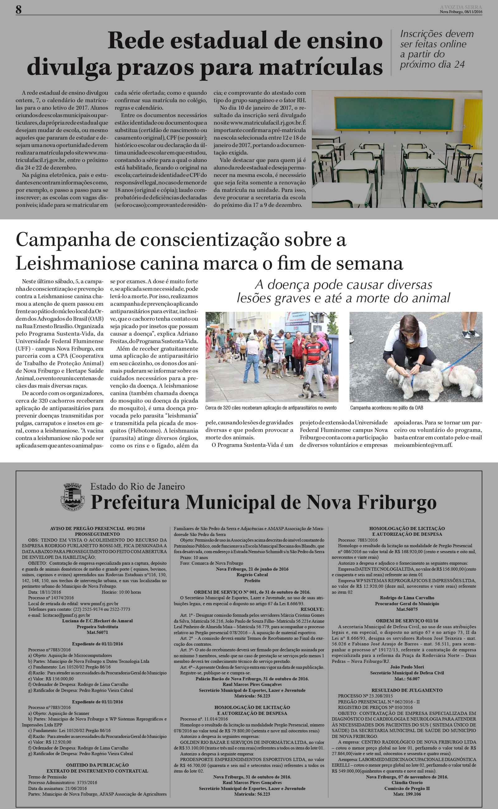 Jornal A Voz da Serra 07/11/2016